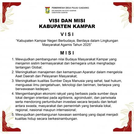 Album : Visi Misi Kabupaten Kampar